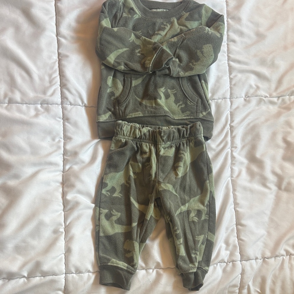 Child of Mine Green Camouflage Kids Matching Set